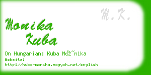 monika kuba business card